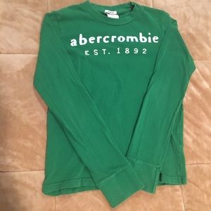 Abercrombie kids green muscle long sleeve shirt M